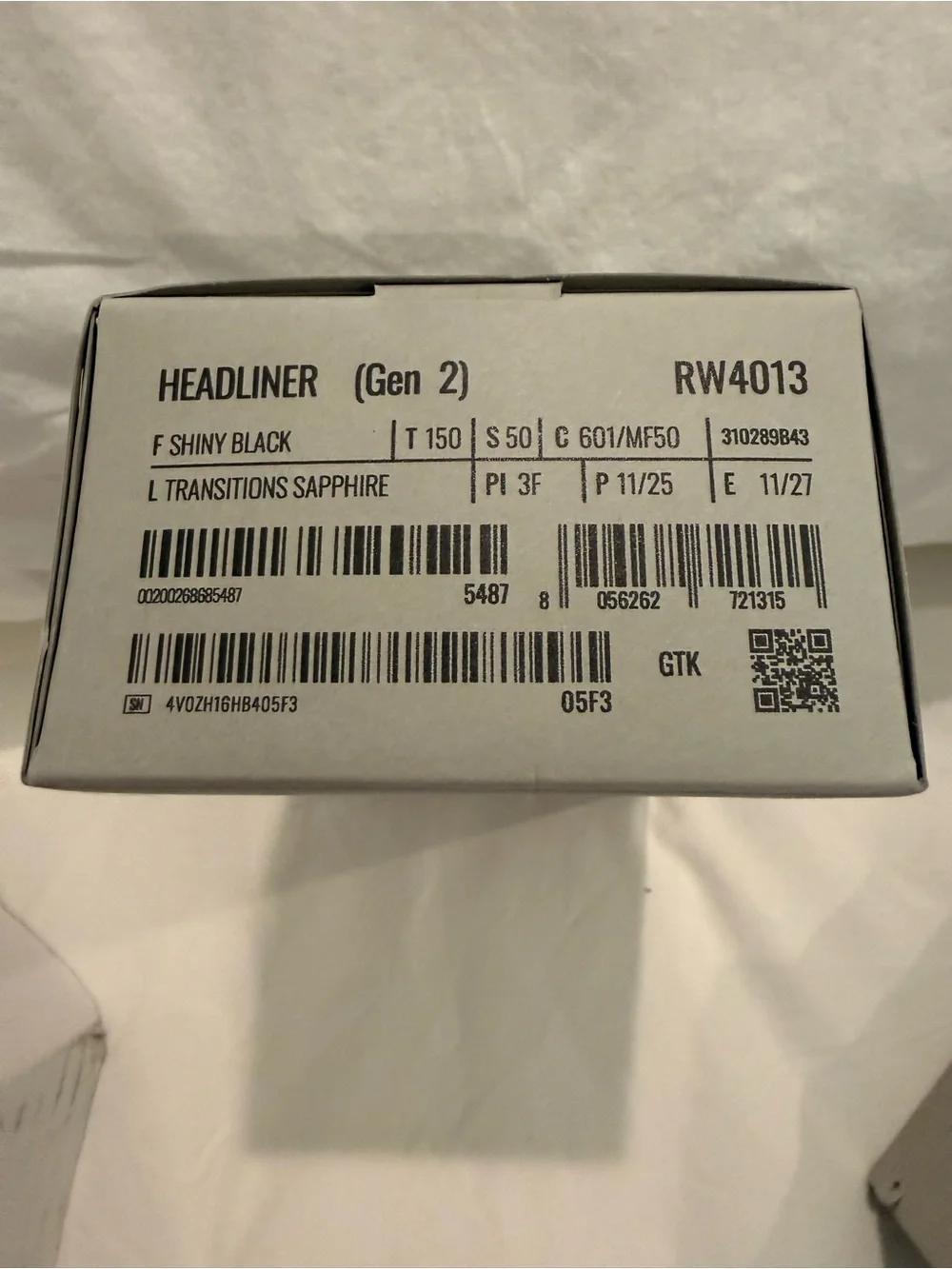 Ray-Ban Meta Headlinerglasses (Gen 2) shiny black, sapphire transitions lenses
